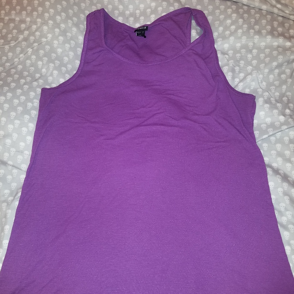 Torrid purple ribbed Tank Top size 3